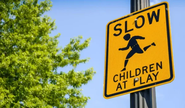 sign children at play